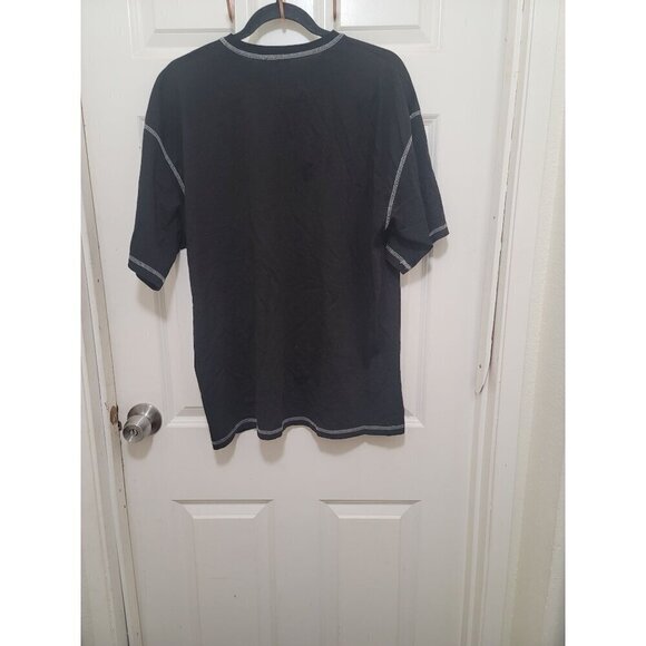 Boohoo Men's Athletics Black Front Embroidery T-Shirt Size 10 - Picture 2 of 8